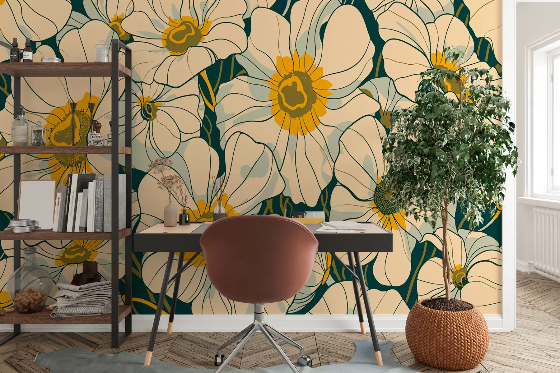murales de pared Flores w01069