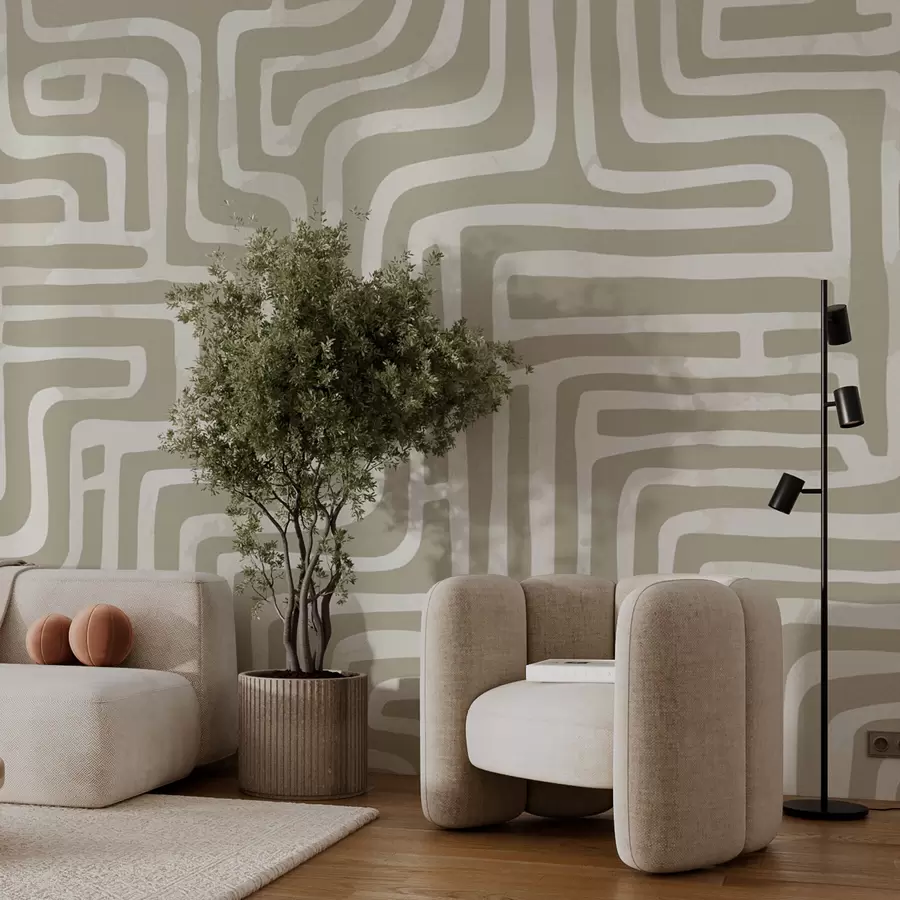 murales de pared Elegante laberinto moderno w08299