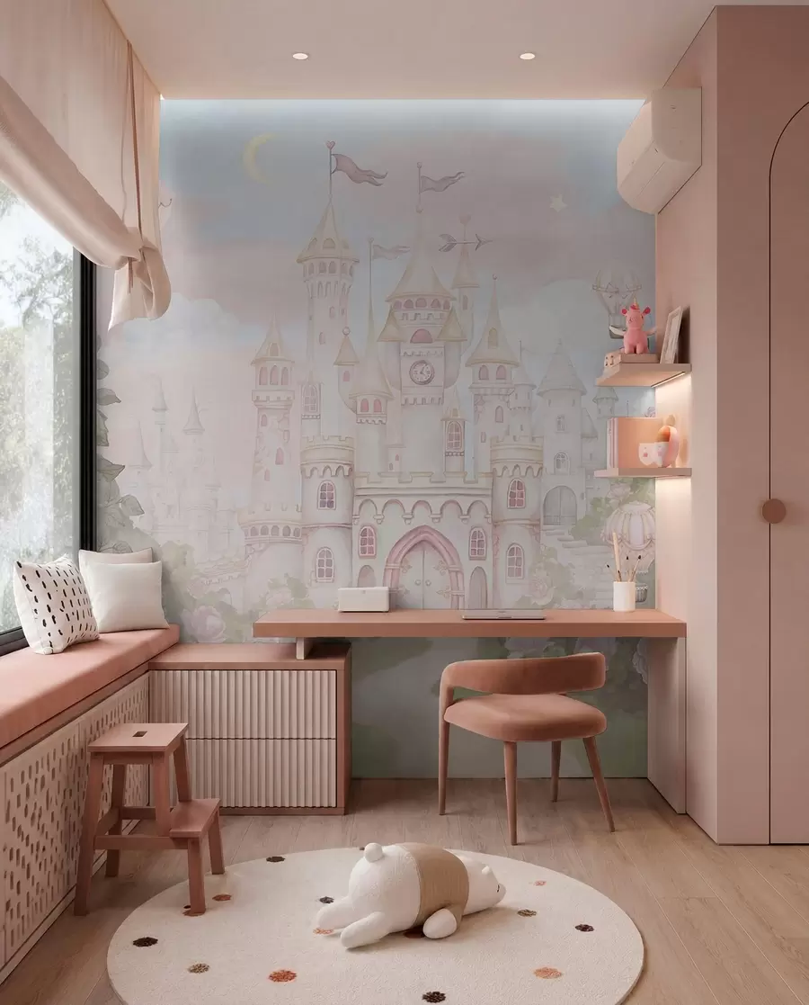 murales de pared Castillo en un reino floral w01524