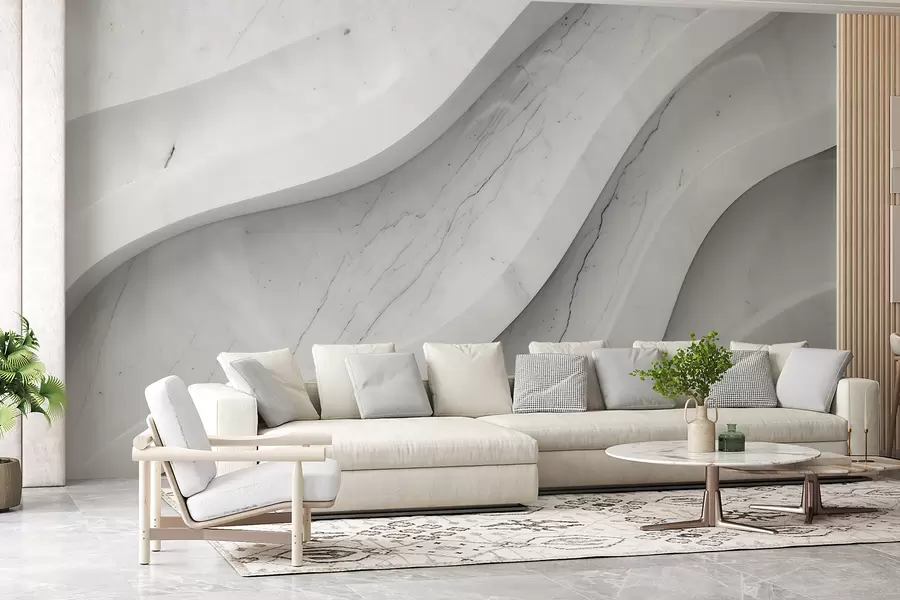murales de pared Olas de elegancia marmórea w01589