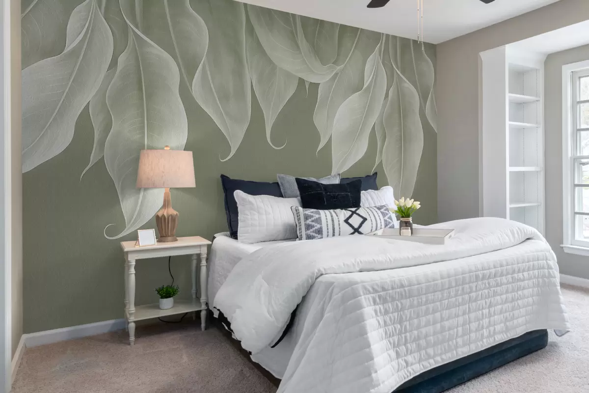murales de pared hojas grandes colgantes de color verde w01680v3