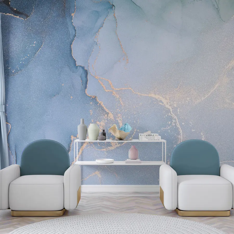 murales de pared Mármol azul u29669