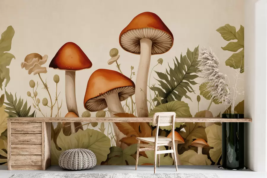 murales de pared Hongos w01738