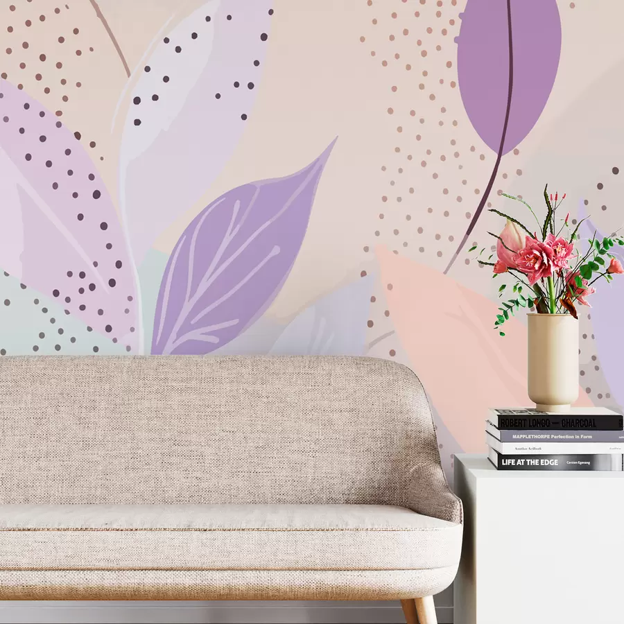 murales de pared Hojas delicadas w01739