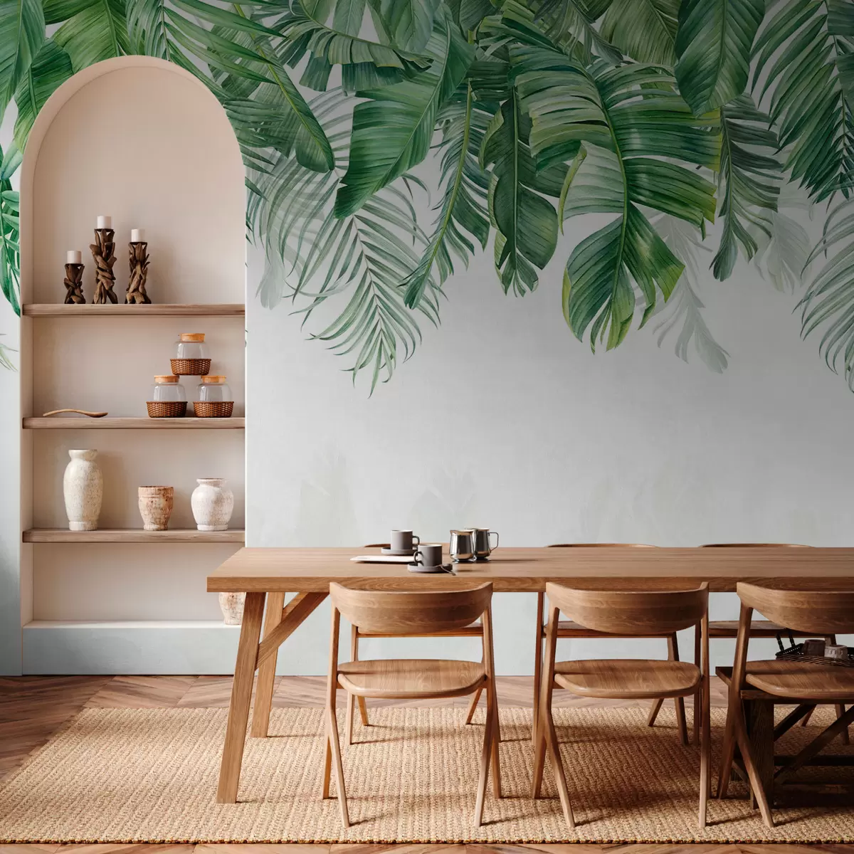 murales de pared Hojas tropicales w01823