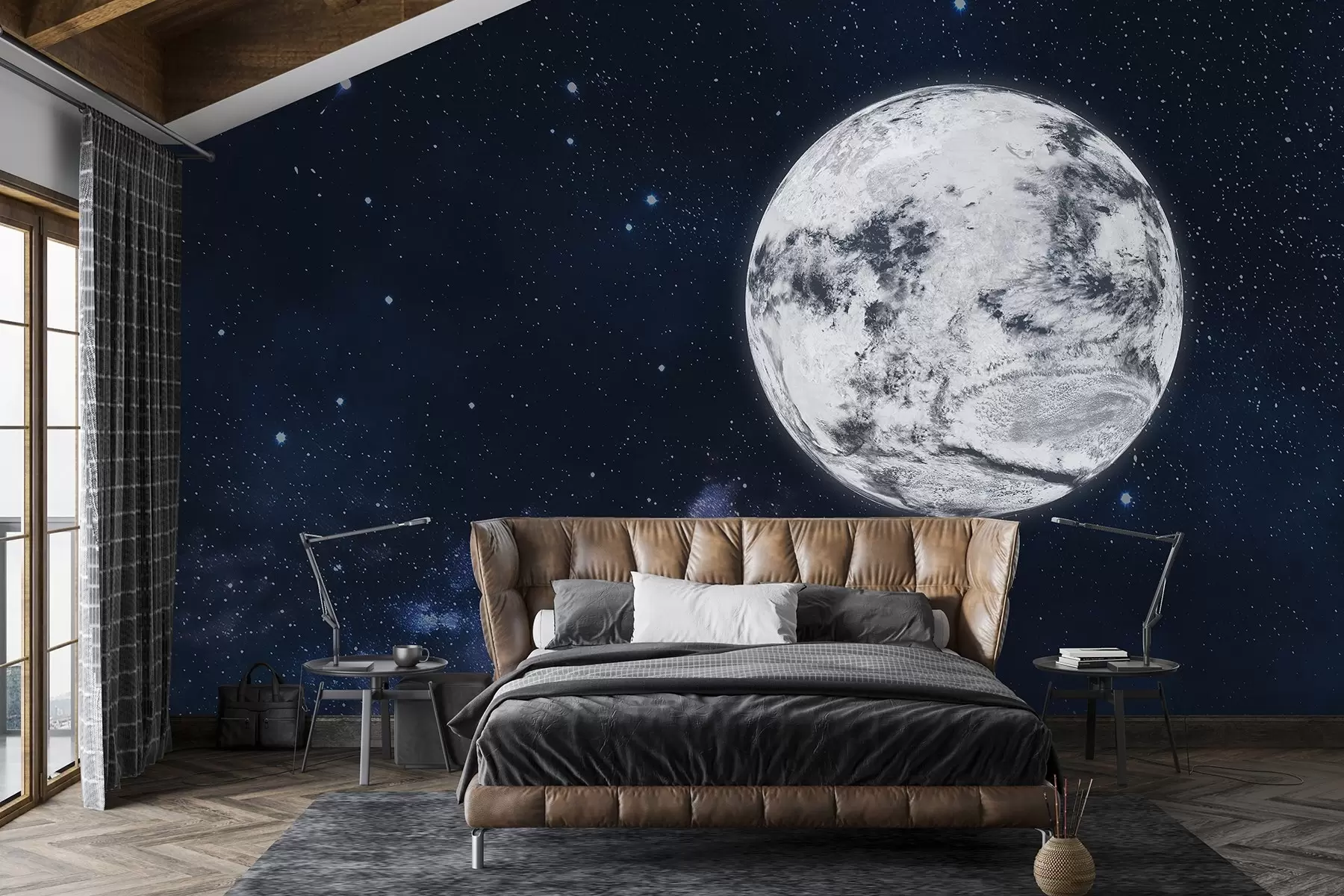 murales de pared Planeta en el espacio, estrellas, constelaciones, cósmico w01800