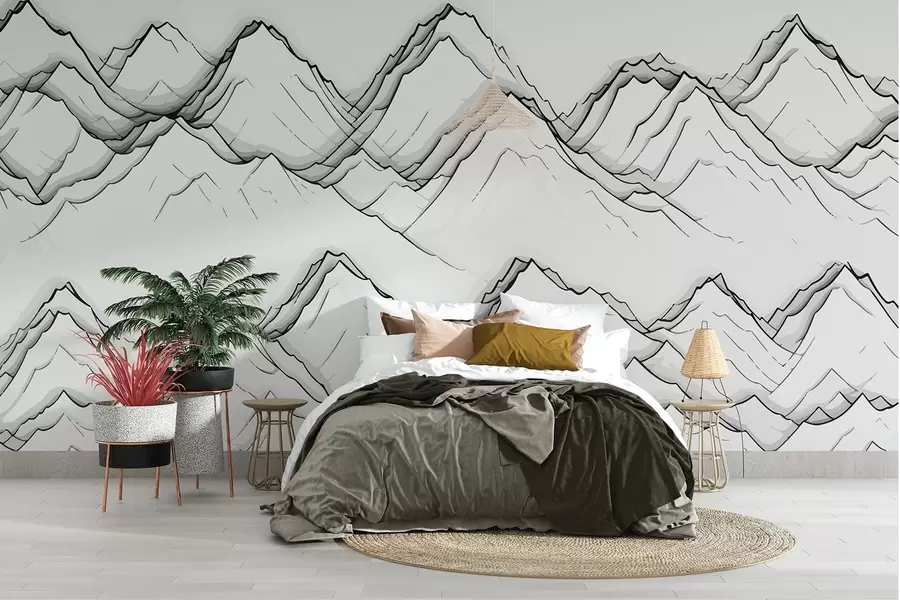 murales de pared Líneas de montaña w01841
