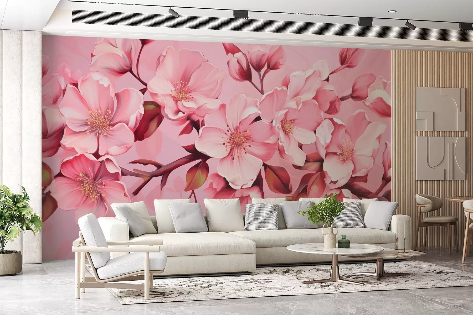 murales de pared Una rama de cerezo en flor w01905