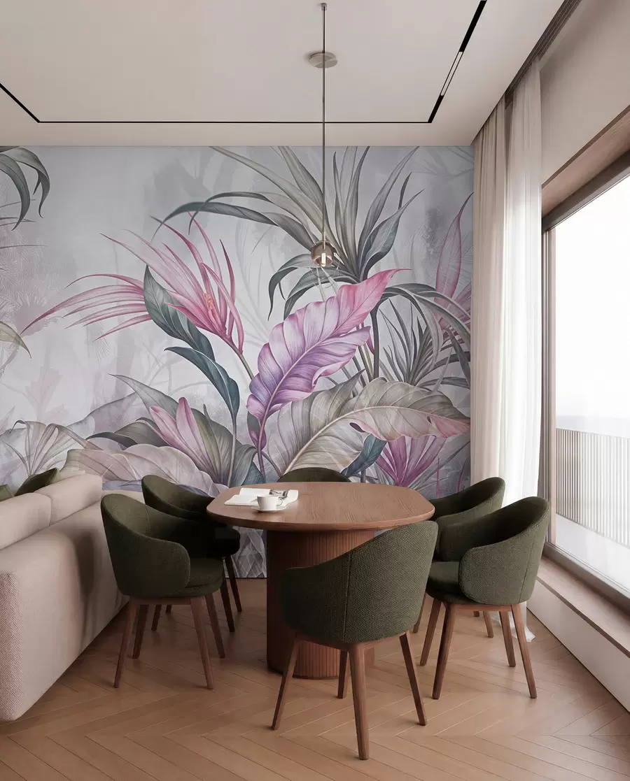 murales de pared Follaje malva y salvia w08375v1