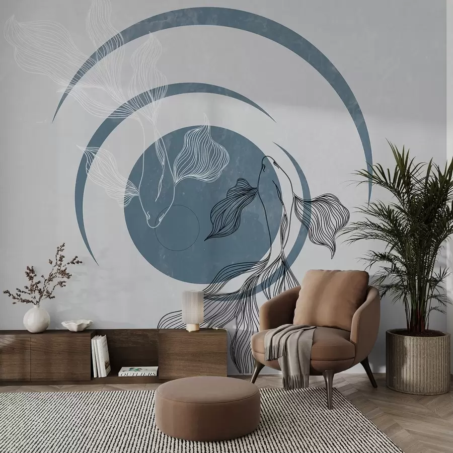 murales de pared Belleza fluida en aguas tranquilas w00823v1