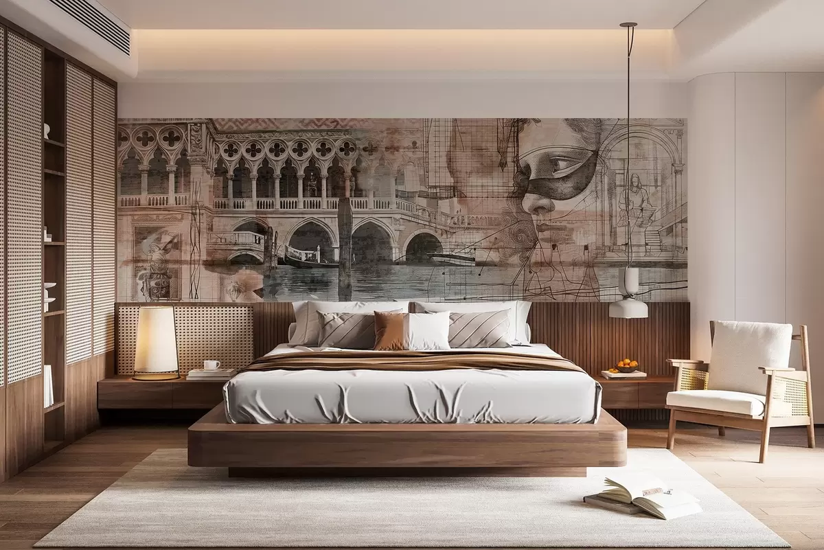 murales de pared Arquitectura y expresiones artísticas venecianas w00873