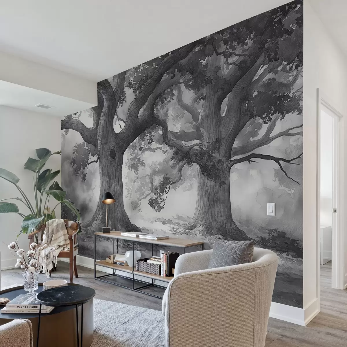 murales de pared Árboles majestuosos en un paisaje tranquilo w01182