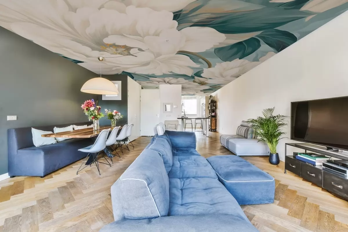 Murales de pared Grandes flores blancas w02038 murales de pared Grandes flores blancas w02038