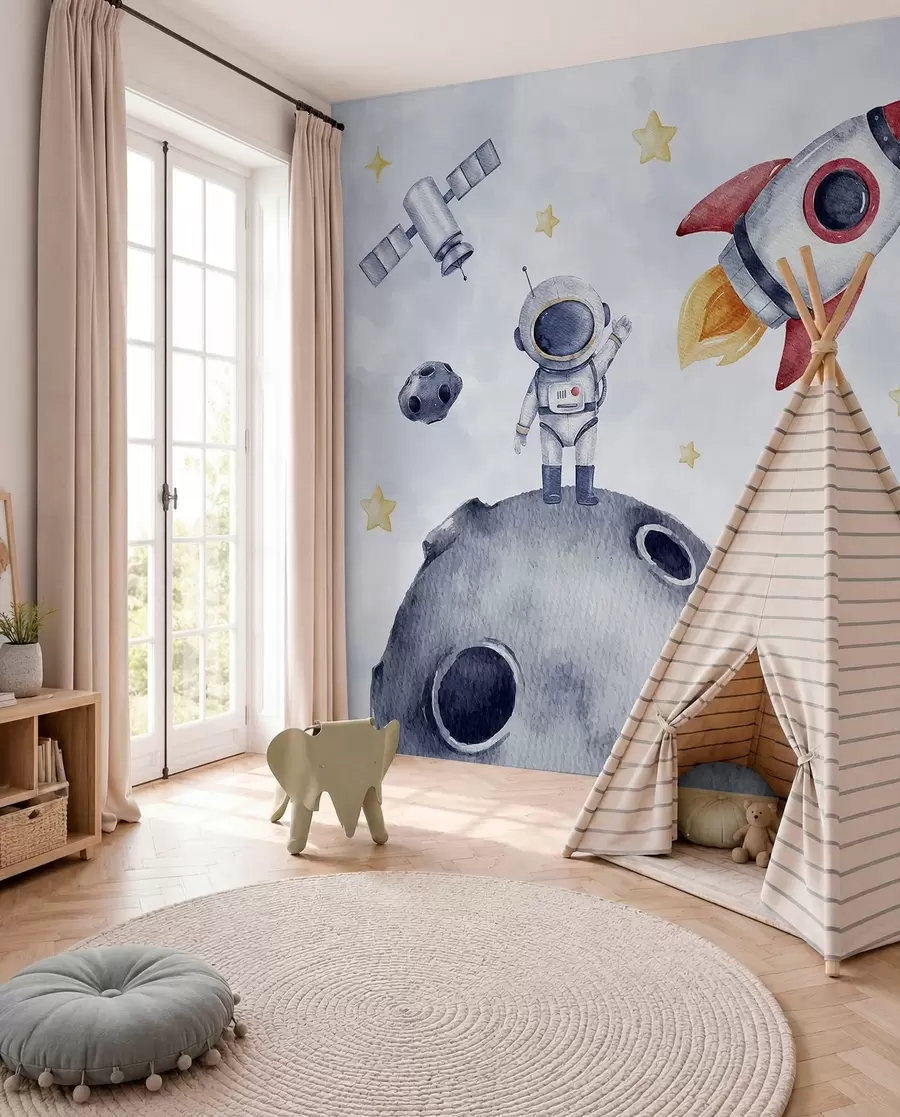 murales de pared Pequeños astronautas en vuelo w01461