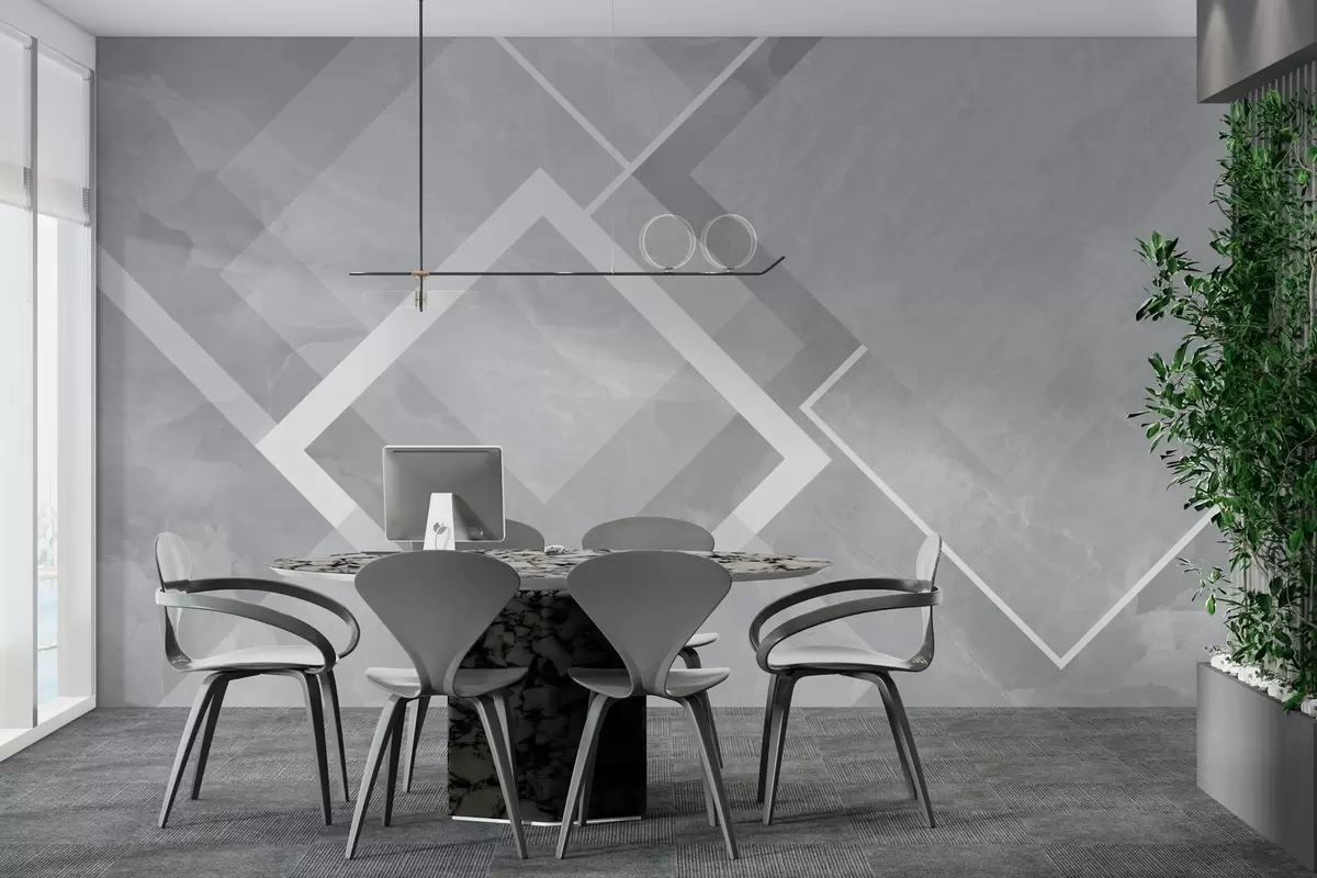 murales de pared Geometría en tonos grises w02062v4