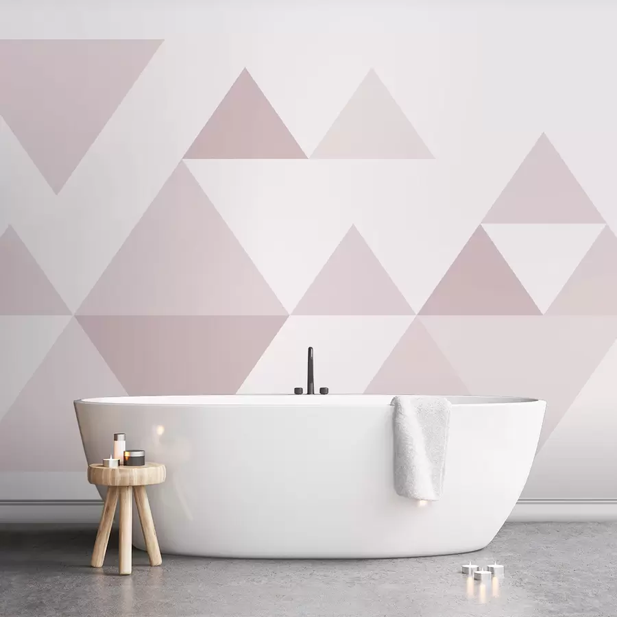 murales de pared Elegantes triángulos de color rosa w02107v4