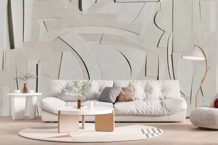 murales de pared Muro de hormigón en relieve w02110