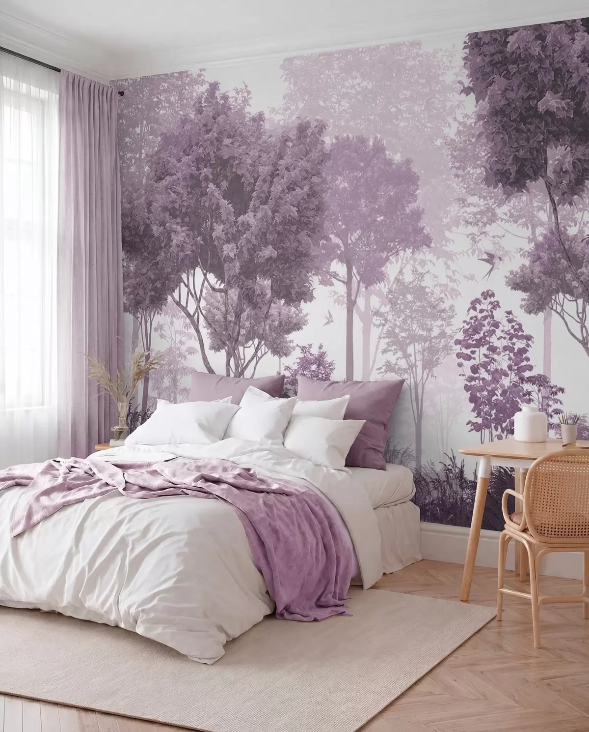 murales de pared Bosque sereno con criaturas amables u72134v4