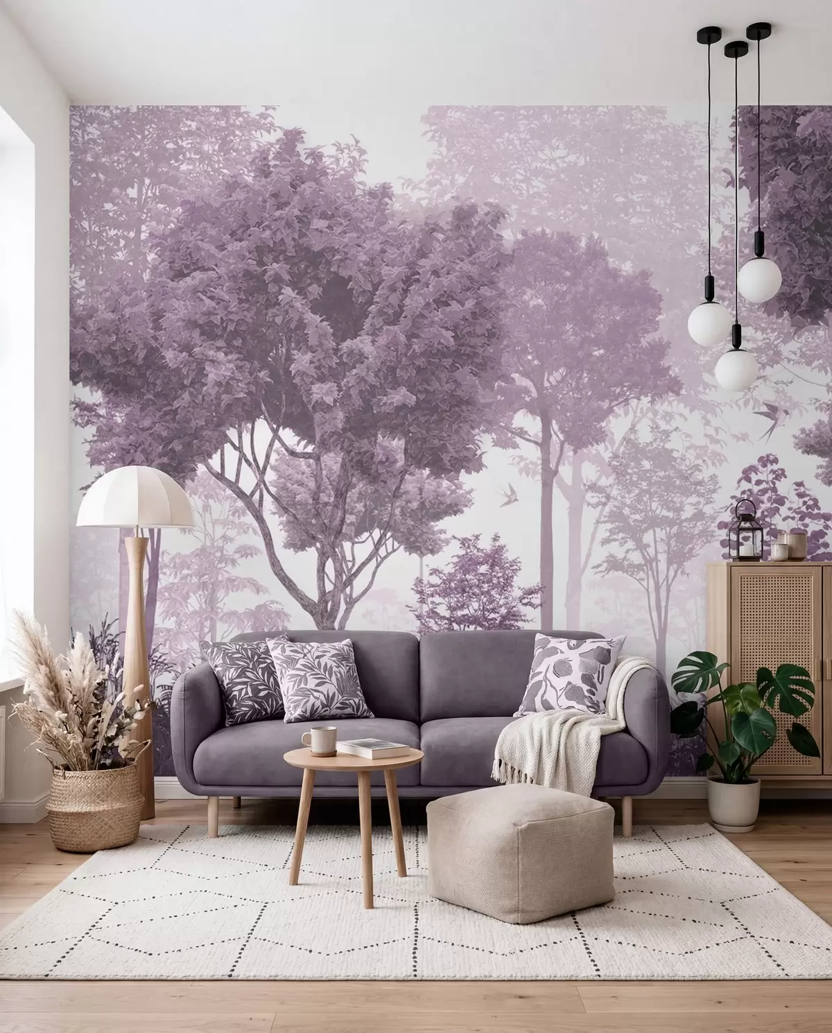 murales de pared Bosque sereno con criaturas amables u72134v4