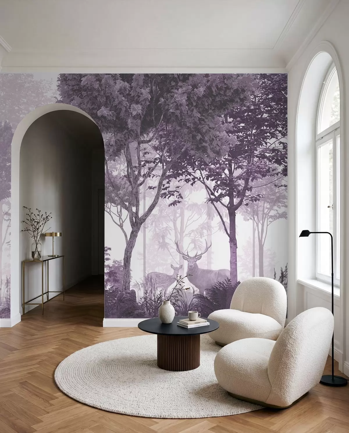 murales de pared Bosque sereno con criaturas amables u72134v4