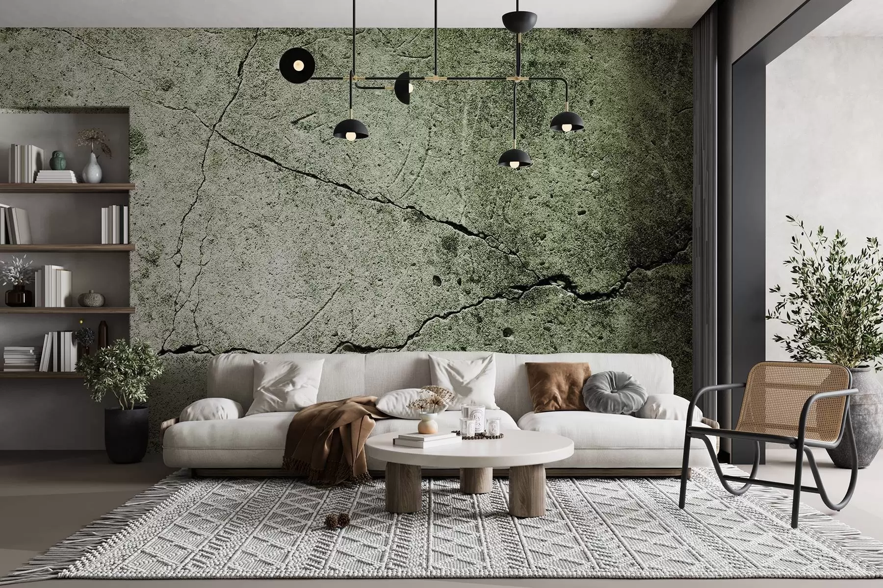 murales de pared Hormigón desgastado con una superficie fracturada u75783v1
