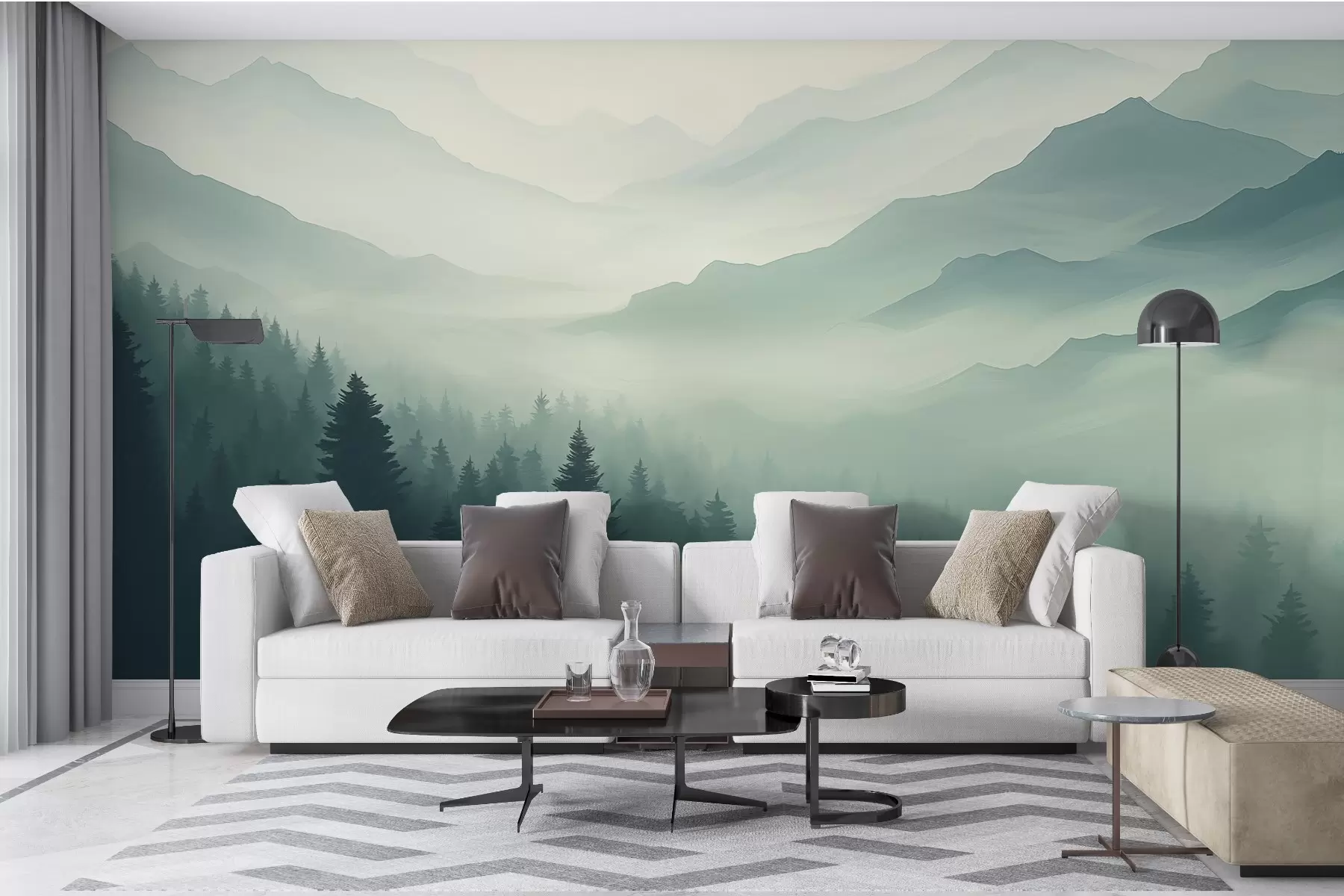 murales de pared Bosques y montañas w02186