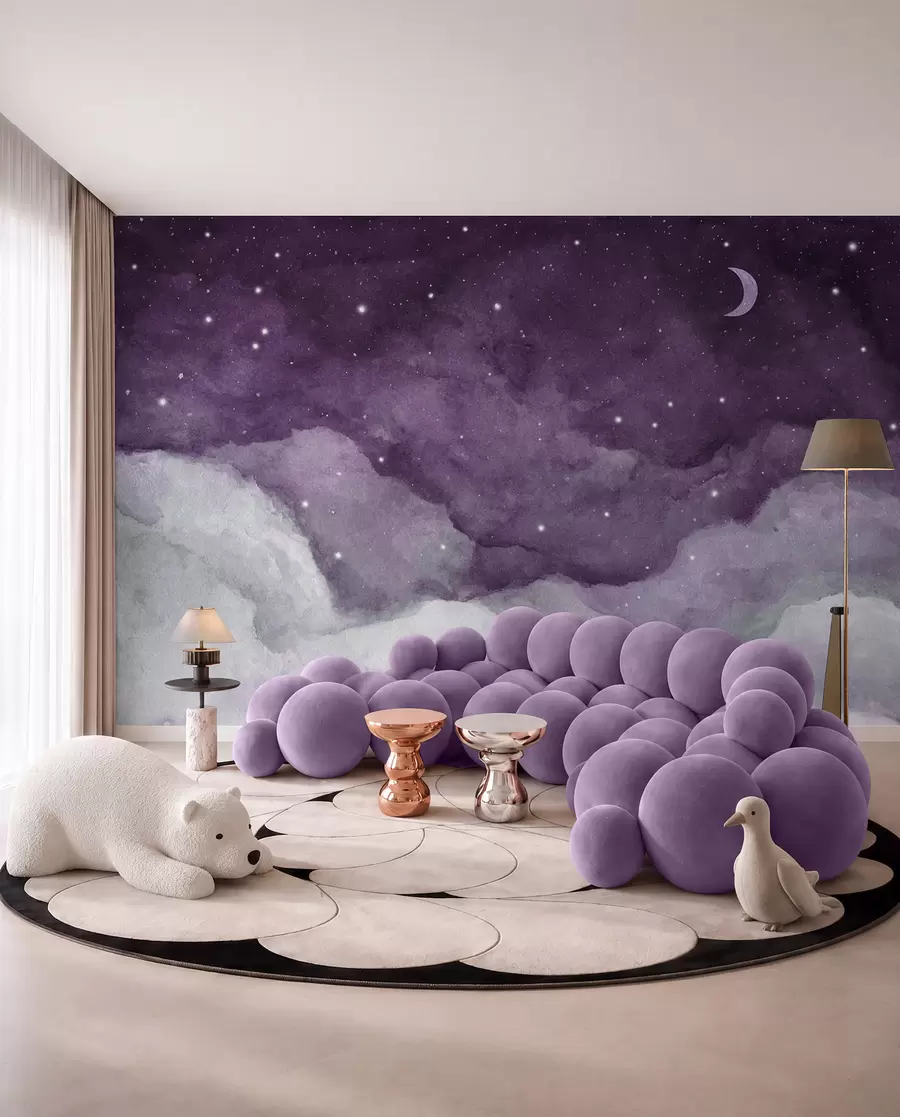 murales de pared Susurros de la noche en tonos suaves u96076v3