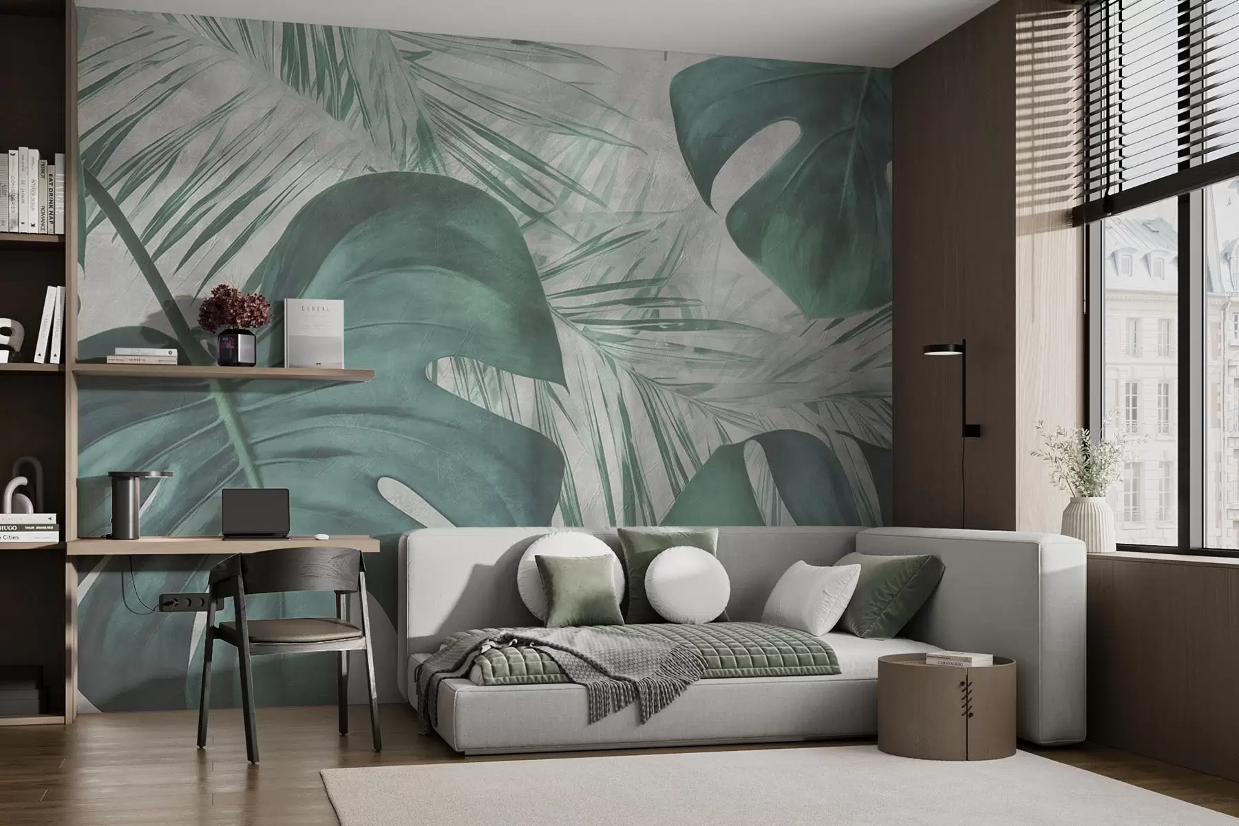 murales de pared Hojas tropicales w01888