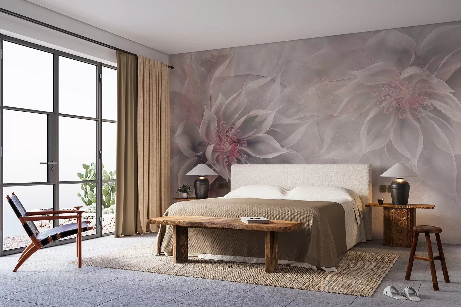 murales de pared Flores translúcidas w01893