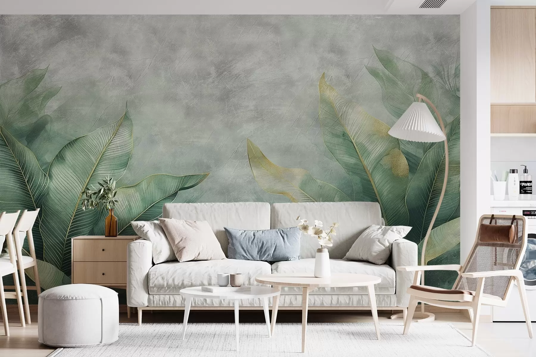 murales de pared Hojas de plátano w01900