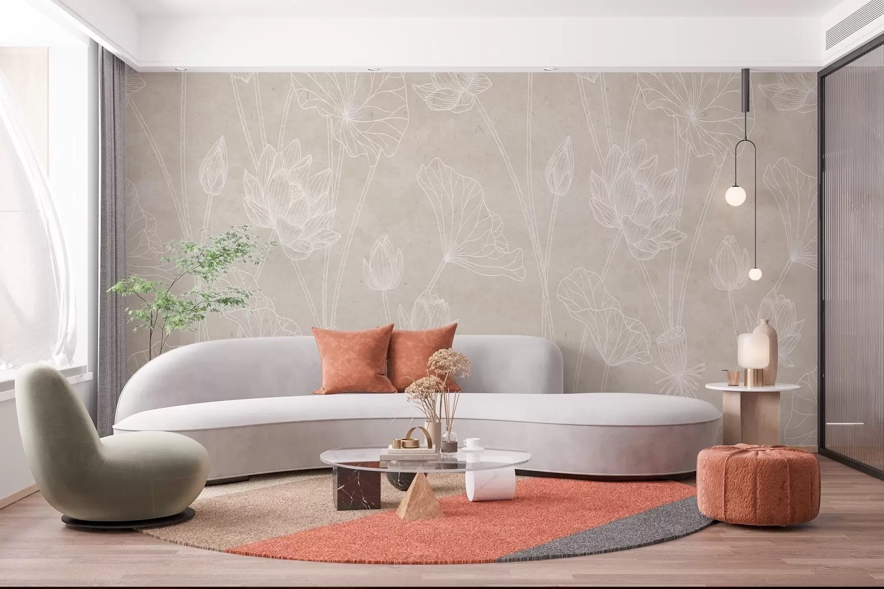 murales de pared Lotos w02212v1
