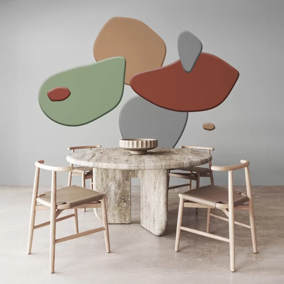 murales de pared Puntos geométricos abstractos irregulares w02332v1