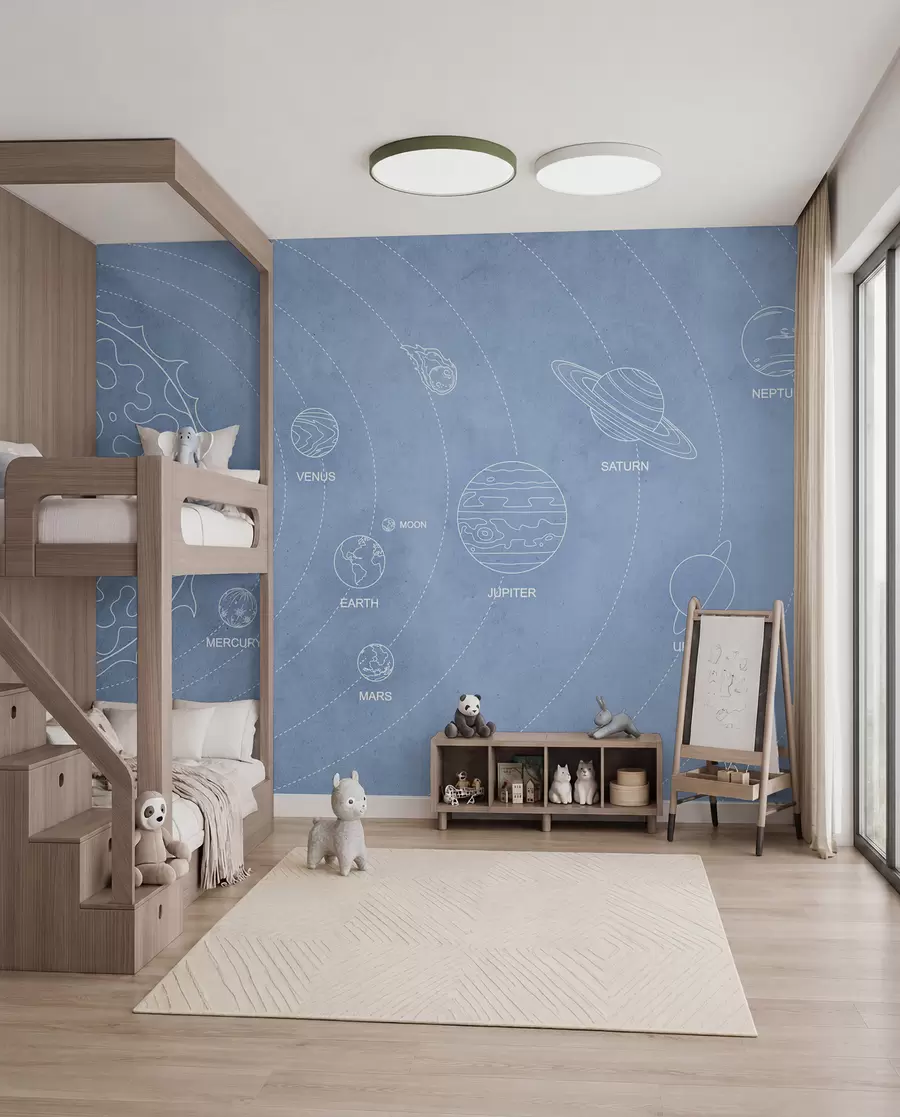 murales de pared Plano del sistema solar w02344v1