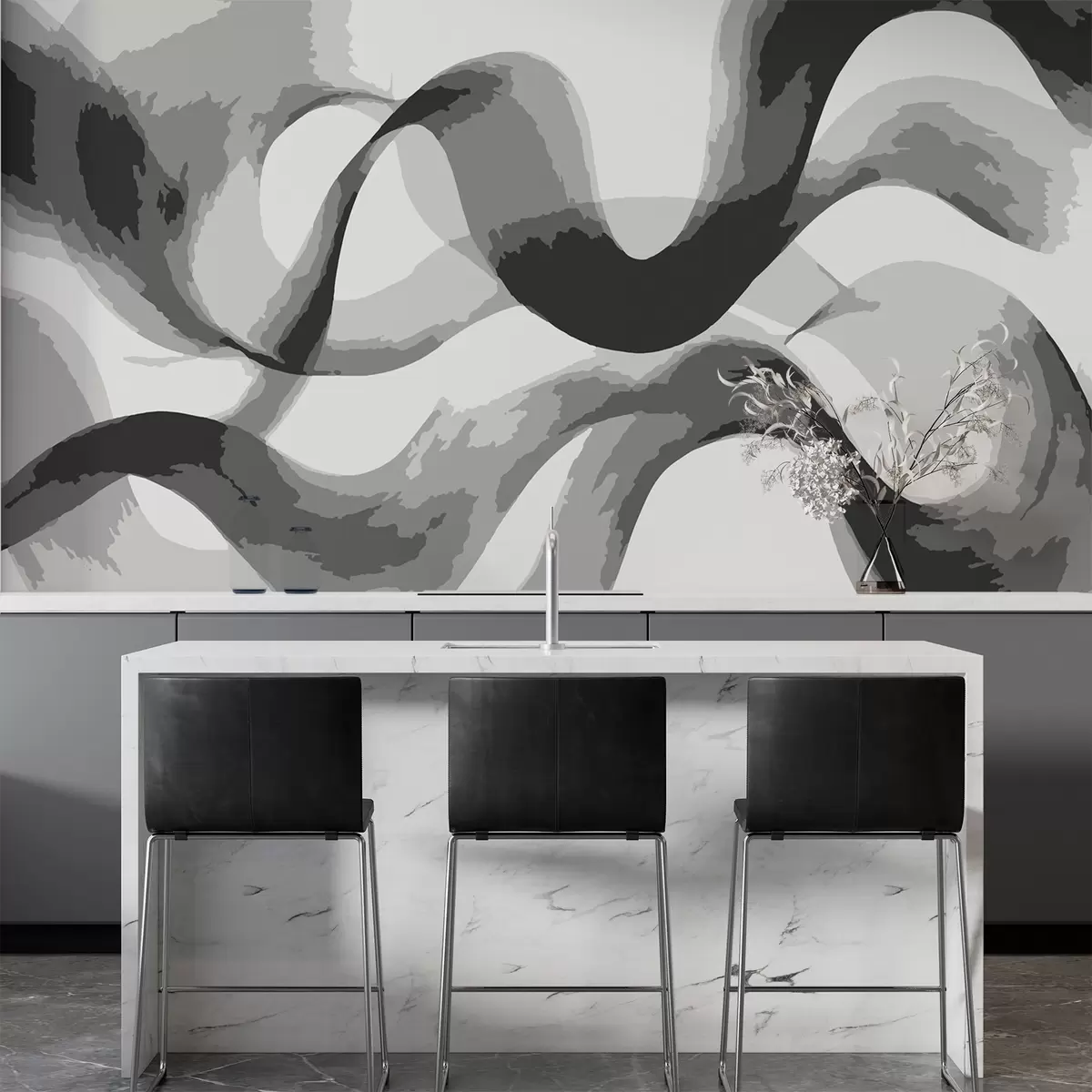 murales de pared Ondas abstractas w02304