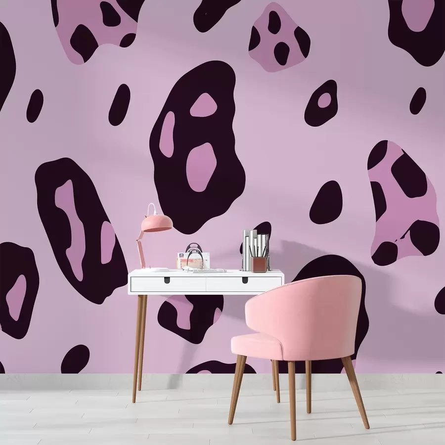 murales de pared Abstracción de manchas de leopardo w02308v2