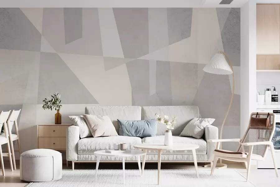 murales de pared geometría texturizada moderna  w02445