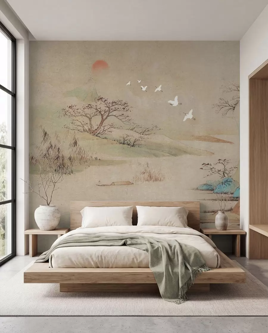 murales de pared Alas sobre un valle pintado u42038