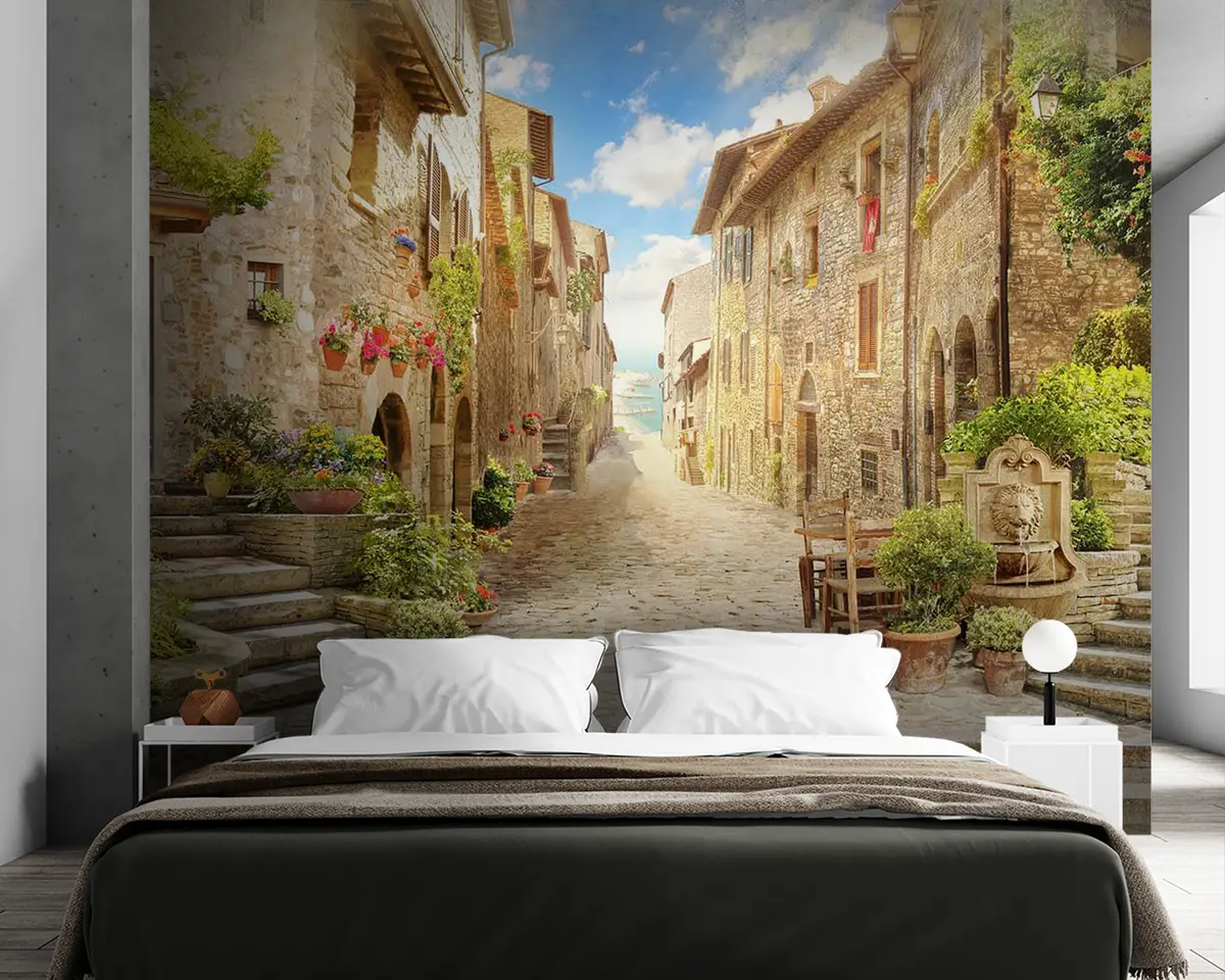 murales de pared Planta, edificio e propiedad u42397