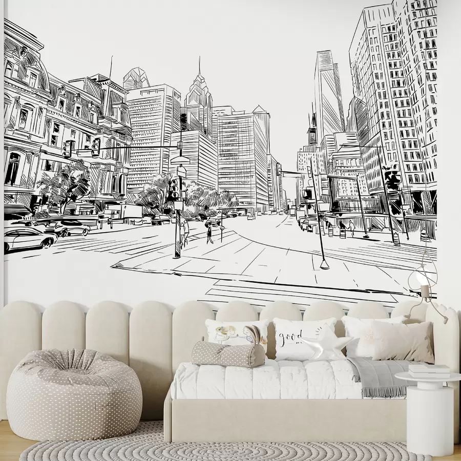 murales de pared Edificio, diurno y rascacielos u51069