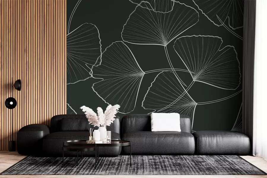 murales de pared Esquema de las hojas w02529