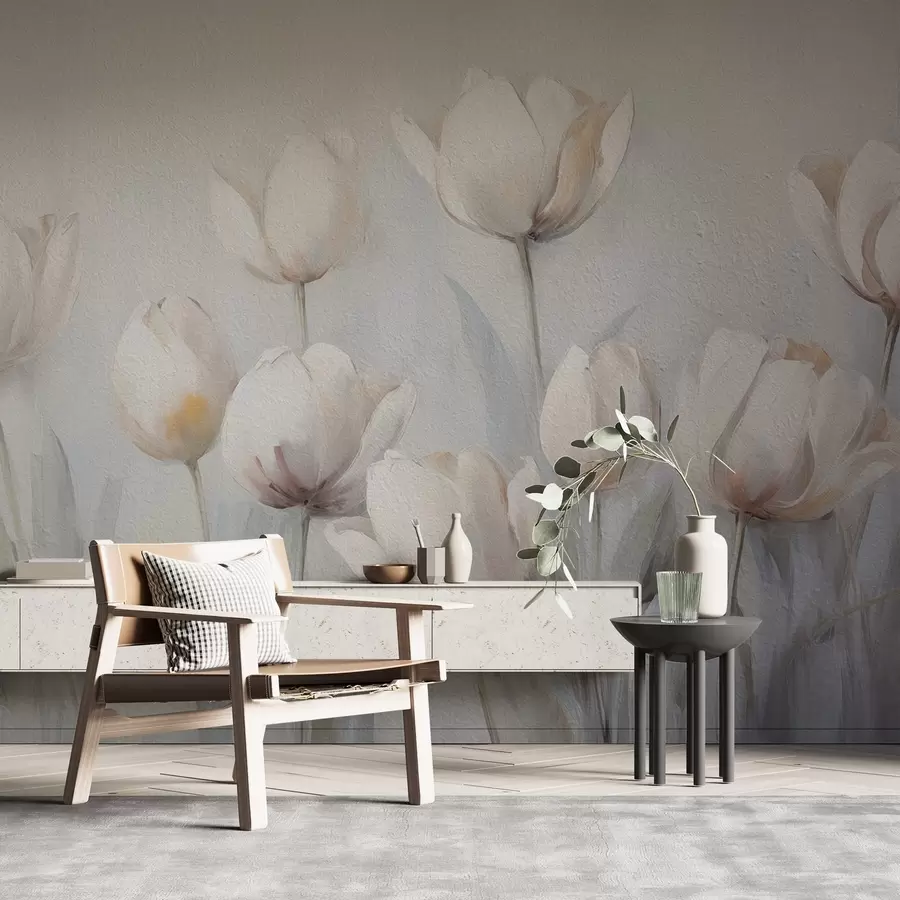 murales de pared Tulipanes en estilo grunge w02618
