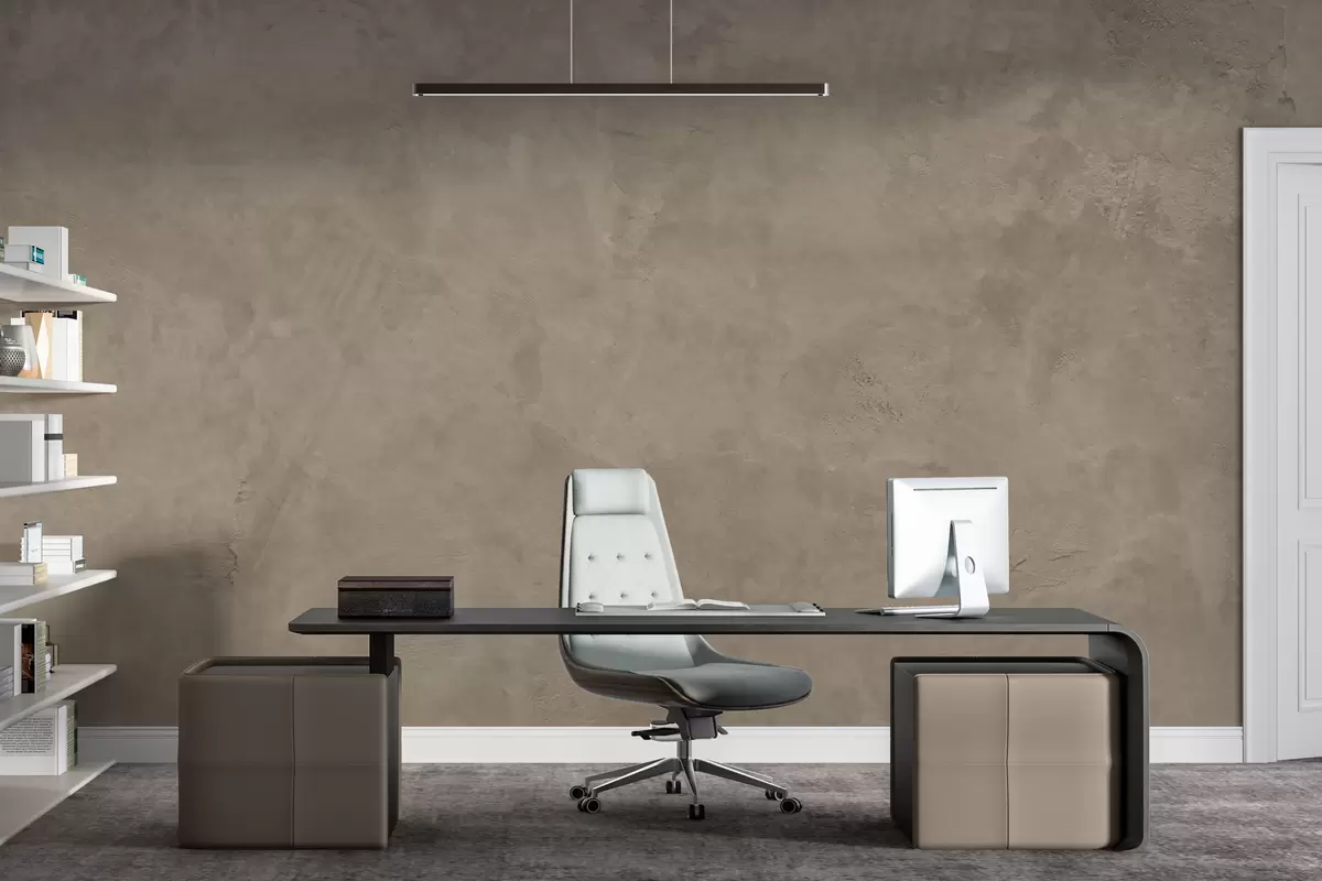 murales de pared Fondo marrón y beige con efecto de muro de hormigón w02553v3