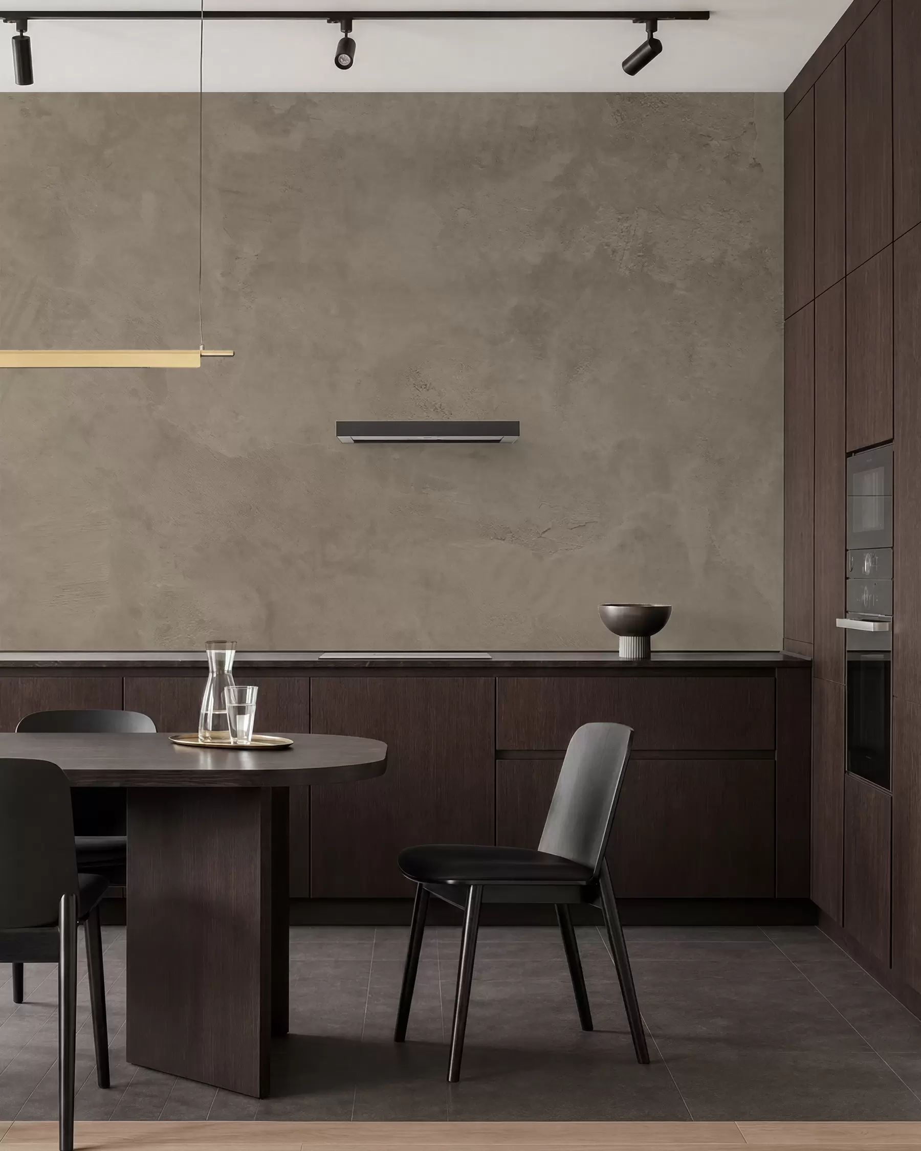 murales de pared Fondo marrón y beige con efecto de muro de hormigón w02553v3