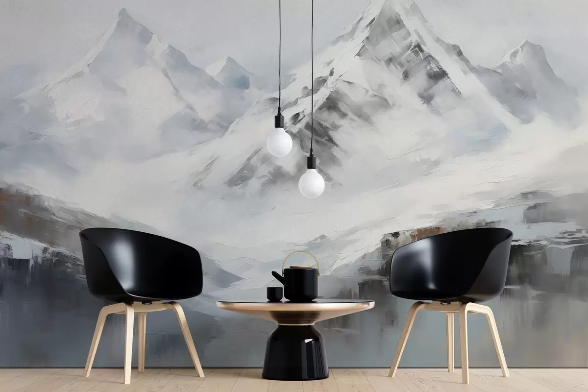 murales de pared Montañas estilizadas w02681