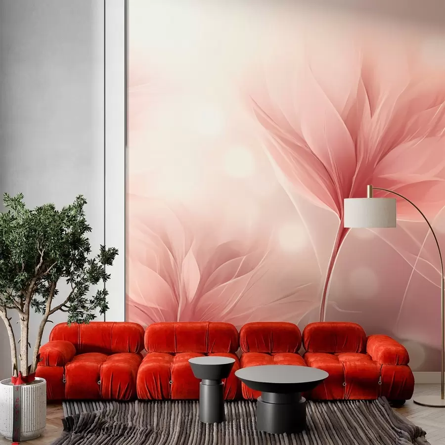 murales de pared Pétalos suaves y transparentes w02697
