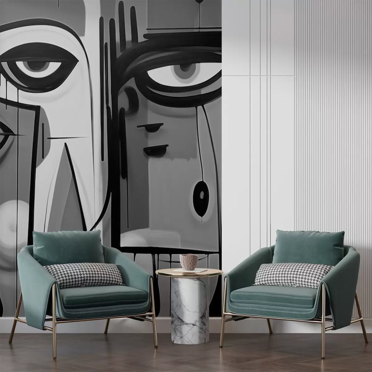 murales de pared Retrato abstracto w02698v1