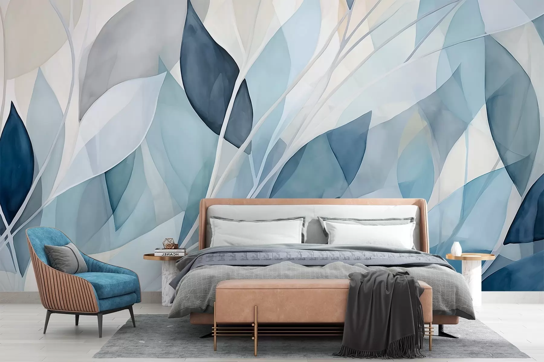 murales de pared Hojas abstractas w02701