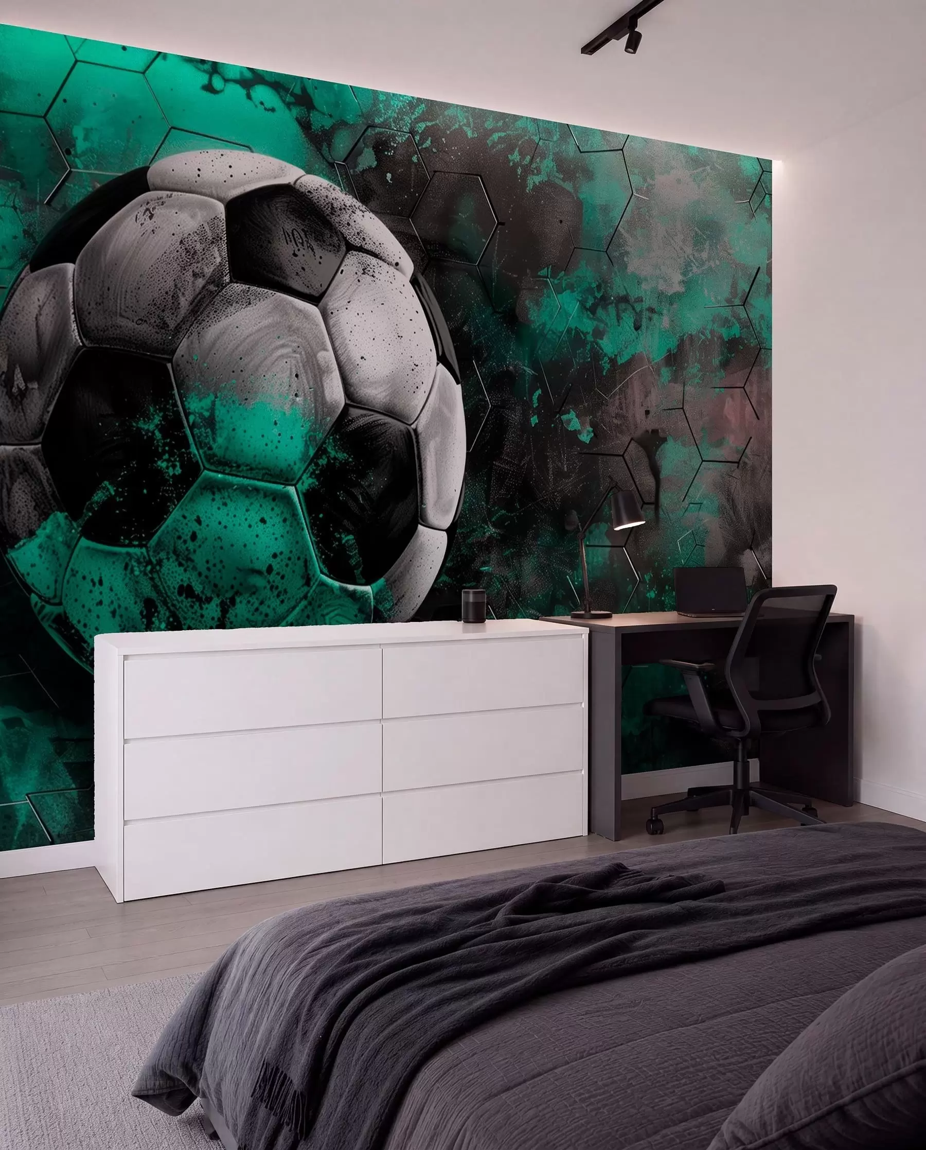 murales de pared Balón de fútbol w08618