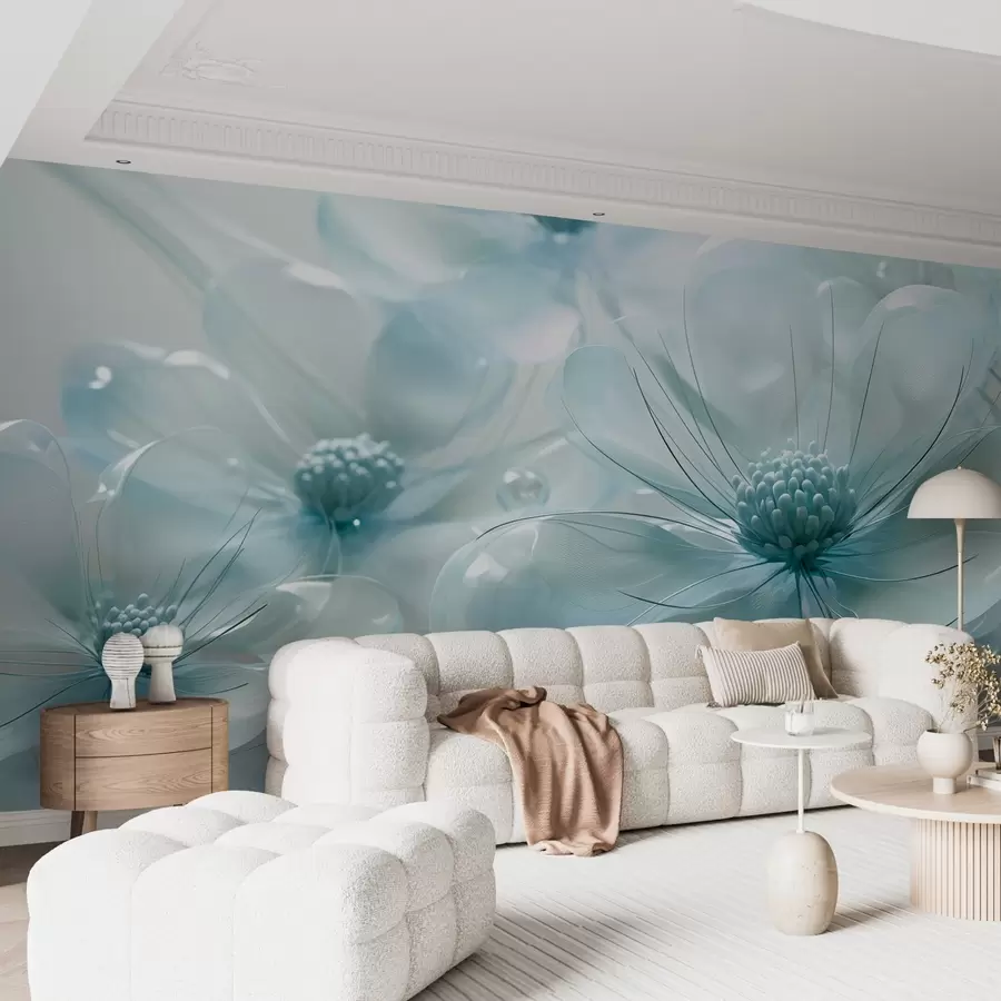 murales de pared Grandes flores transparentes w02837v1