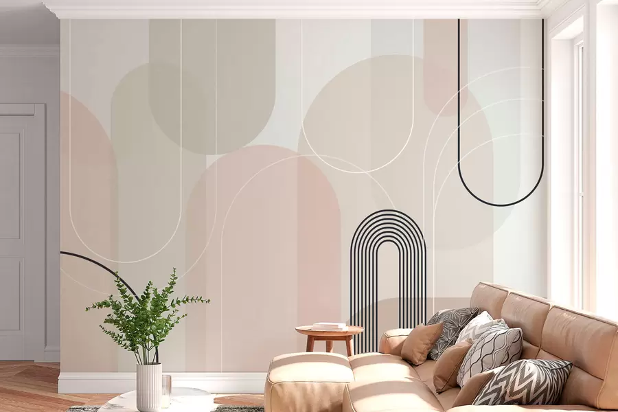 murales de pared Elegantes arcos minimalistas w02826